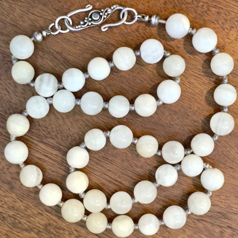 Elegant White Beaded Necklace